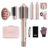 7MAGIC 7 in 1 Hair Styler & Hair Dryer Brush, 110,000 RPM High-Speed Blow Dryer with Negative Ions for Frizz-Free Styling Fast Drying Curling Volumizing Straightening, Hot Air Styler with Travel Case 
