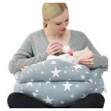Chilling Home Nursing Pillow for Breastfeeding, Adjustable Nursing Pillow Breast Feeding Pillow Bottle Feeding, Breastfeeding Essentials for Newborn, Removable Cover - Retail: $27