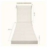 Honeycomb Outdoor Heritage Chaise, 21.5\" W x 70\" L, Textured Solid Bone Chair Cushion for Patio Furniture - Retail: $66