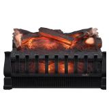 duraflame Electric Log Set 400 Sq Ft Heater, Faux Logs Insert with Lifelike Flames for Existing Fireplaces, Remote Control Included - Retail: $130