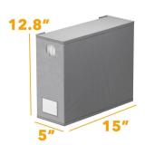 SpaceAid 4 Pack Bed Sheet Organizers and Storage, Foldable Organizer for Linen Closet, Sheets Set Folder Keeper with Window XL (Queen & King Size) Organizing Bedding Container, Gray 91ZDSN-SL01-G4 - R