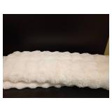 ORINOVA Light Beige Twin Fuzzy Faux Fur Throw Blanket for Couch Bedroom Living Room Furry Soft Fluffy Bed 60x80 Thick Warm Blanket for Winter Home Gifts 860 GSM - Retail: $80