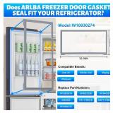2 Pack Upgraded W10830274 Refrigerator French Door Gasket Replacement Compatible with Maytag Whirlpool Refrigerator Door Gasket Fridge Seal EAP11759518 W10443273 PS11759518 WRX735SDBM02 WRX735SDHZ10 -