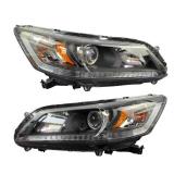 iiLentes Headlight Assembly Compatible with 2013-2015 Honda Accord 4-Door Sedan Halogen Headlamp Replacement - Left Driver&Right Passenger Side HO2502151 HO2503151 - Retail: $183