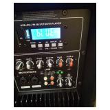 12inch PA Speaker System, 1000W High Powered Bluetooth Compatible Active + Passive Pair Outdoor Sound Speakers, Outdoor Karaoke Machineï¼FM Radio, Remote Control, 2 Speaker Stand, Supports SD Card