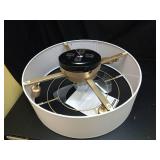 YMKSKJ Low Profile Ceiling Fans with Lights, 20\" Boho Rattan Ceiling Fan with Light Flush Mount and Remote Control, Drum Caged with 6 Speeds for Bedroom, Nursery, Living Room - Retail: $110