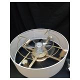 YMKSKJ Low Profile Ceiling Fans with Lights, 20\" Boho Rattan Ceiling Fan with Light Flush Mount and Remote Control, Drum Caged with 6 Speeds for Bedroom, Nursery, Living Room - Retail: $110