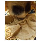 Halloween Decorations- 4Ft Scary Sitting Scarecrow with Spooky Sound Glowing Eyes, Animatronic Scary Props Decor for Home Party Indoor Porch Yard Decoration - Retail: $35