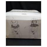 Halloween Decorations- 4Ft Scary Sitting Scarecrow with Spooky Sound Glowing Eyes, Animatronic Scary Props Decor for Home Party Indoor Porch Yard Decoration - Retail: $35