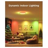 Govee Smart Ceiling Light 4300LM, RGBIC LED Ceiling Light Fixture Works with Matter, Flush Mount Light Fixture, DIY Colors, 2700K-6500K Dimmable for Bedroom, Living Room, 15 Inch, 1 Pack - Retail: $90