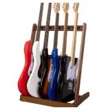 STRICH Guitar Stand Multiple Guitars, Hardwood Guitar Rack for 5 Electric Guitar Bass, or 3 Acoustic Guitars, Padded Multi Guitar Stand for Home, Studio, SMT-10 (5-Holder) - Retail: $60