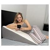 Kolbs Extra Wide Bed Wedge Pillow with Memory Foam Top for GERD and Acid Reflux  Stylish Jacquard Cover  (Extra Large 7.5 Height (31 x 33 x 7.5)  Multi-Color - Retail: $96