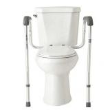 Medline - Guardian Toilet Safety Rails, 300-lb. Weight Capacity, One Pair for One Toilet - Silver - Retail: $98