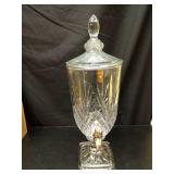 0.8 Gallon Glass Drink Dispenser for Parties 3L Crytal Iced Beverage Dispenser with Spigot Wedding Beverage Server for Party Bar - Retail: $47