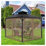 OIPUNSHLE Gazebo Universal Replacement Mosquito Netting, 10