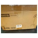 LANDÂ·VOI Hose Holder, Garden Hose Holder Freestanding, Metal Heavy Duty Water Hose Holder Holds 150 Feet Hose, Detachable Hose Storage Hanger for Outside with 3 Spikes, for Lawn Yard, Black GHH01B 