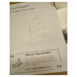 Evermagin C Shaped End Table with Charging Station Set of 2, Small Side Table with Storage Bag for Couch and Recliner, Slide Under Sofa Tray for Living Room, Bedroom, Rustic Brown - Retail: $50