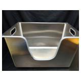 40L XXL Stainless Steel Litter Box with High Sides,No Sharp Edges for Big Cats Maine Coon,One-Piece Deep Stainless Steel Litter Boxes with Tall Sides,Anti-Leakage,Non-Sticky,Easy Clean(Front Entry) - 