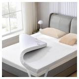 SINWEEK 2 Inch Gel Memory Foam Mattress Topper with Cooling Cover Ventilated Soft Mattress Pad, Bed Topper, CertiPUR-US Certified, Twin Size - Retail: $55