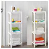 HIEEY 4 Tier Bathroom Shelf,Bathroom Rack, Shelves Organizer, for Bathroom Laundry Pantry Kitchen Narrow Places - Retail: $30