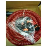 16FT Shop Vac Hose, Dust Collection Hose Kit for Home&Shop Vacuums System with 6 Adapters for Woodworking Power Tool & Sander, Compatible with festool/dewalt/bosch/ryobi/makita, etc Most Multi-Brands 