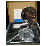 SonTiy Rain Shower System with 9Inch Rainfall Showerhead and Handheld with Height Adjustable Holder, High Pressure Stainless Steel Shower Rail Kit, 72Inch Long Shower Hose, 2.5Gpm, Black - Retail: $17