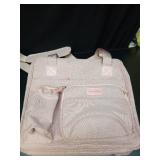 Upgraded 3 Rings Zipper Binder Organizer 3 Inch Zippered Binders with Strap Large Zip Up Portfolio Folder Bag with 9 Pockets Laptop Compartment for Office Travel, Pink - Retail: $46