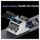LOLARAN N71 Money Counter Machine Mixed Denomination, Dual-Display Mixed Denomination Value Counting Machine with UV/MG/IR/DD Counterfeit Detection, USD, EUR, MXN, GBP and CAD Business Money Counter -