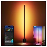 Govee Floor Lamp 2 with Matter, RGBIC, Warm Cool White LED, Alexa Compatible, 1725lm, Music Sync, Scene Modes, Smart Floor Lamp for Living Room, Bedroom, Black(1 Pack) - Retail: $165