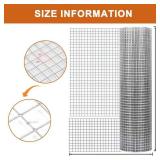 DUSHILUKI Hardware Cloth, 1/2 inch 16inx30ft 21GA Hot-dip Galvanized Wire Mesh, Wire Fence, Chicken Wire Mesh,Poultry Farming, Garden Fence,Wire Mesh, Tree Protection, Gopher Wire, Rabbit Wire. - Reta