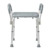 Medline - Bath Bench with Arms and without back - Gray