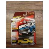 1969 Mercury Cougar Eliminator Yellow with Black Stripes  Classic Gold Collection Series Limited Edition to 12240 pieces Worldwide 1/64 Diecast Model Car by Johnny Lightning -
