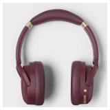 Active Noise Canceling Bluetooth Wireless Over Ear Headphones - heyday (Dark Cherry) - Retail: $50