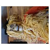 Haunted Hill Farm 5 ft Life-Size Animated Skeleton Scarecrow Prop With Rotating Head, Multicolor, HHSCR-1FLSA - Retail: $40