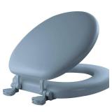 Mayfair by Bemis Round Closed Front Premium Soft Sky Blue Toilet Seat 15EC_034 - Retail: $38