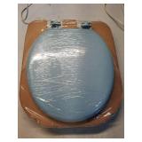 Mayfair by Bemis Round Closed Front Premium Soft Sky Blue Toilet Seat 15EC_034 - Retail: $38