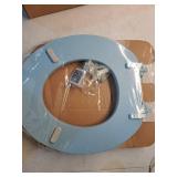 Mayfair by Bemis Round Closed Front Premium Soft Sky Blue Toilet Seat 15EC_034 - Retail: $38
