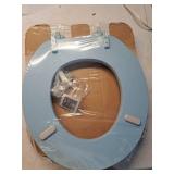 Mayfair by Bemis Round Closed Front Premium Soft Sky Blue Toilet Seat 15EC_034 - Retail: $38