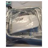 Medline Shower Bath Chair with Back and Padded Armrests  Height Adjustable  Supports up to 350 lbs.  White - Retail: $109