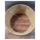 Royal Designs "Shallow Drum English Box Pleat Basic Lamp Shade, Black with Gold, 15\"\" x 16\"\" x 10\"\"\" (BS-748-16BLKGL)