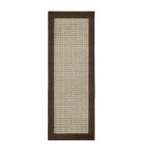 Mainstays Farmhouse Faux Sisal Olefin Brown Border Indoor Hallway Runner Rug 21"x61"
