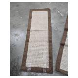 Mainstays Farmhouse Faux Sisal Olefin Brown Border Indoor Hallway Runner Rug 21"x61"