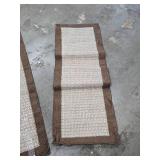 Mainstays Farmhouse Faux Sisal Olefin Brown Border Indoor Hallway Runner Rug 21"x61"