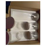 5-Piece Glass Storage Containers With Lids | Food Grade Safe Airtight Snack Containers, Pantry Organizers and Kitchen Storage with Colorful Bamboo Lids for Pasta, Oats, Coffee & Sugar - Retail: $50