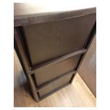 Sterilite 3 Drawer Weave Tower, Plastic Decor Drawers with Pull Handles, Brown, 2 Count