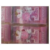 24Pcs 1st Birthday Candle First Year Pink Girl Happy Birthday Cake Number Candle with Gift Box, 3D One Numeral Candle with Crown, for Cake Topper Anniversary Party Favors Decoration Kids Adults (Pink)