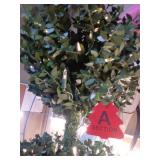 Fraser Hill Farm 4-Ft. Boxwood 3-Ball Topiary with Black Pot and Warm White LED Lights - 4 foot (Damage-See pic#5) - Retail: $106