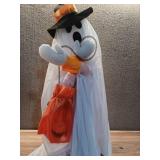 Haunted Hill Farm Friendly Ghost Halloween Animatronic with Touch Activated Lights and Music, Battery Operated Indoor or Covered Outdoor Halloween Decorations, Cute and Modern Halloween Props for Home