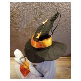 Haunted Hill Farm Friendly Ghost Halloween Animatronic with Touch Activated Lights and Music, Battery Operated Indoor or Covered Outdoor Halloween Decorations, Cute and Modern Halloween Props for Home