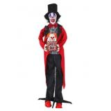 Haunted Hill Farm 5.75-ft Freestanding Talking Lighted Billy Barker Clown Animatronic